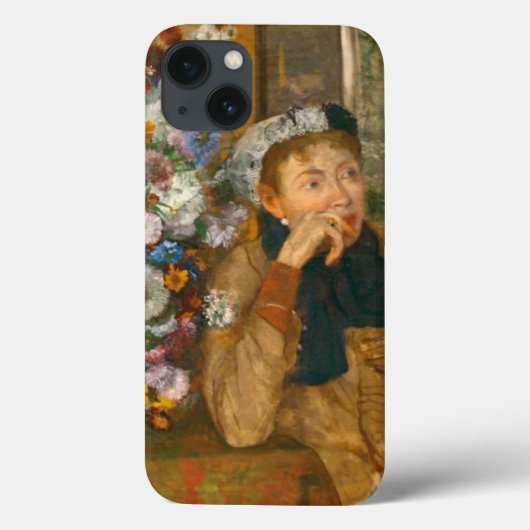 Degas A Women sitzt neben einer Vase von Blume Case-Mate iPhone Hülle (Rückseite)