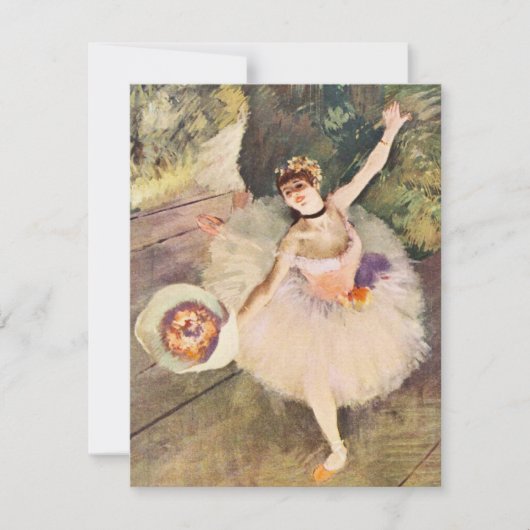 Degas Ballerina mit Bouquet von Blume Einladung (Vorderseite)