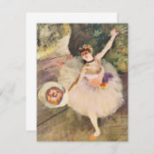Degas Ballerina mit Bouquet von Blume Einladung (Vorne/Hinten)