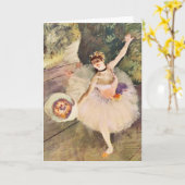 Degas Ballerina mit Bouquet von Blume Karte (Gelbe Blume)