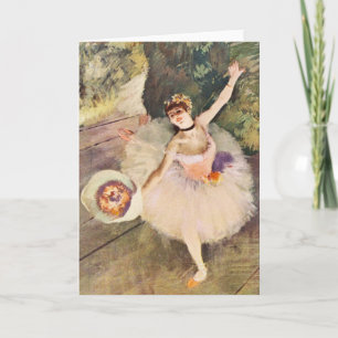 Degas Ballerina mit Bouquet von Blume Karte