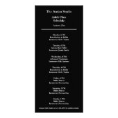 Degas Ballet Dance Studio Class Schedule Lesezeich Werbekarte (Hinten)