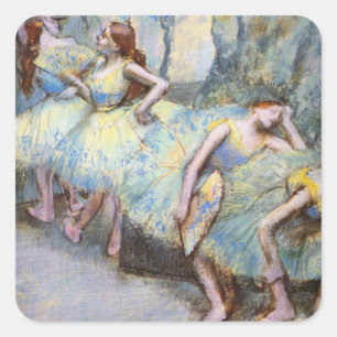 Degas Ballet Dancer Art Dancers Malerei Quadratischer Aufkleber