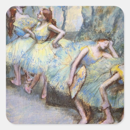 Degas Ballet Dancer Art Dancers Malerei Quadratischer Aufkleber (Vorderseite)