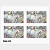 Degas Ballet Dancer Art Dancers Malerei Rechteckiger Aufkleber (Blatt)