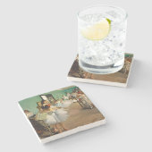 Degas Ballet Elegance Marble Coaster Steinuntersetzer (Seitenansicht)
