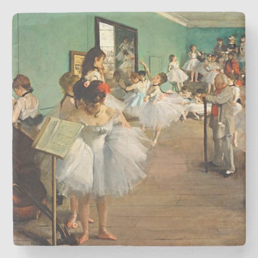 Degas Ballet Elegance Marble Coaster Steinuntersetzer (Vorderseite)