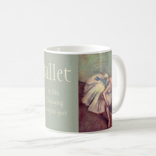Degas Ballet Kunst und Angebot Kaffeetasse (VorderseiteRechts)
