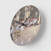 Degas' Ballet Rehearsal Runde Wanduhr (Winkel)