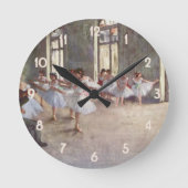 Degas' Ballet Rehearsal Runde Wanduhr (Vorderseite)