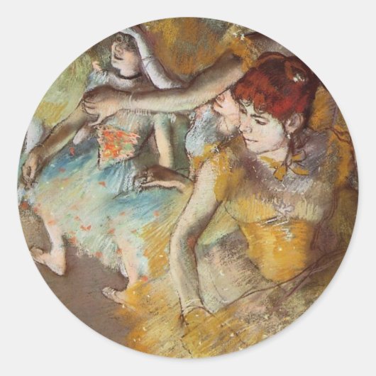 Degas Ballet Tänzer auf der Bühne Sticker (Vorderseite)