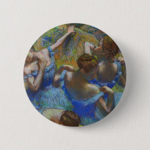 Degas Blaue Tänzerinnen Pastell-Feinbild Meisterwe Button