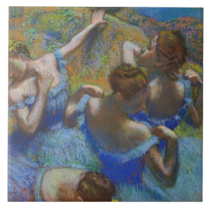 Degas Blaue Tänzerinnen Pastell-Feinbild Meisterwe Fliese