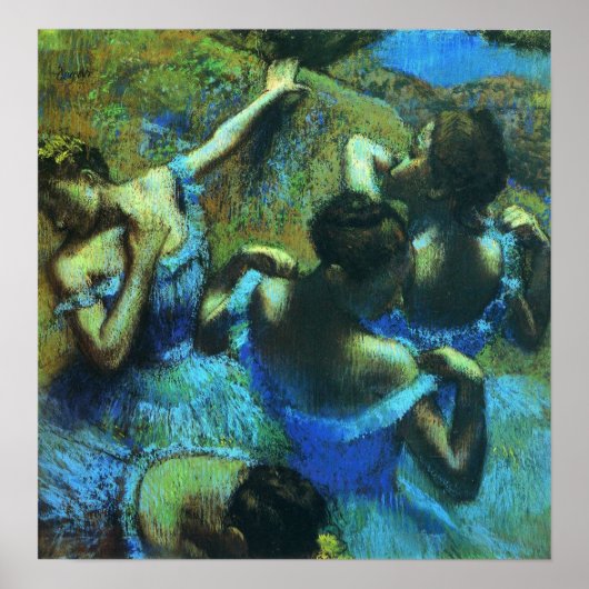 Degas - Blue Dancers 1899 Poster (Vorne)