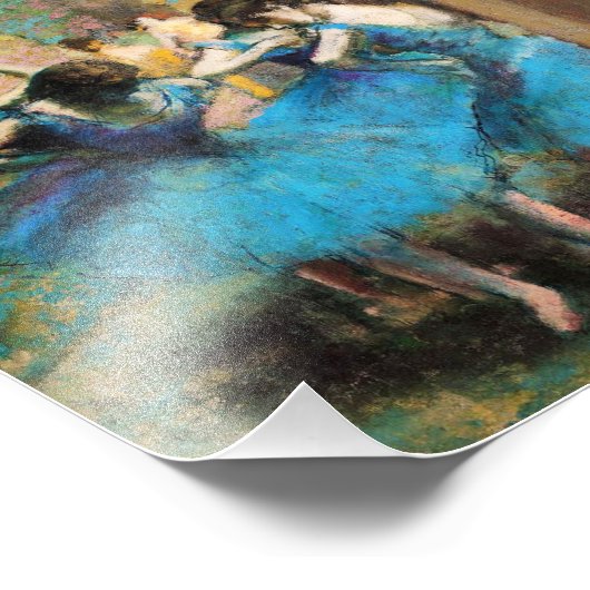 Degas Blue Dancers Fotodruck (Ecke)