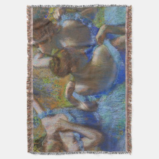 Degas Blue Dancers Pastel Fine Art Masterpiece Decke (Vorderseite Vertikal)