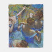 Degas Blue Dancers Pastel Fine Art Masterpiece Fleecedecke (Vorderseite)