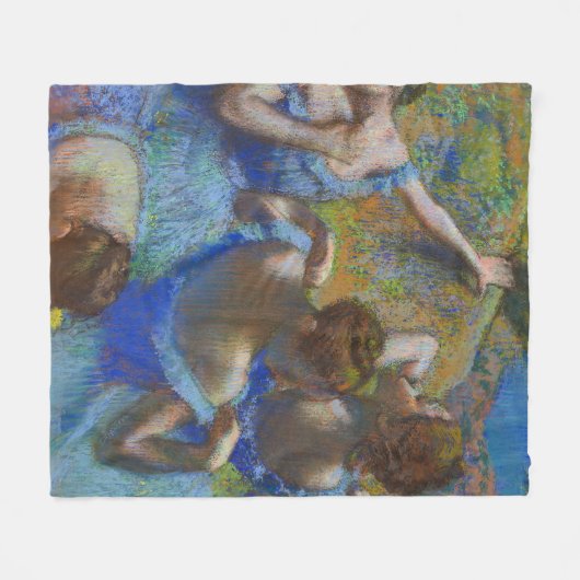 Degas Blue Dancers Pastel Fine Art Masterpiece Fleecedecke (Vorderseite (Horizontal))