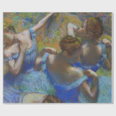 Degas Blue Dancers Pastel Fine Art Masterpiece Geschenkpapier (Flach)