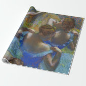 Degas Blue Dancers Pastel Fine Art Masterpiece Geschenkpapier (Ungerollt)