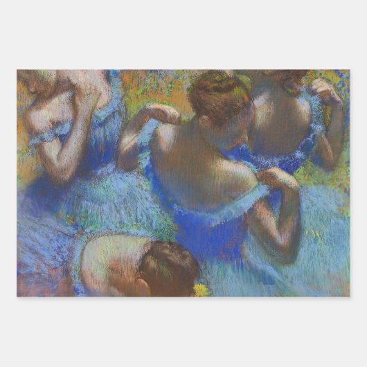 Degas Blue Dancers Pastel Fine Art Masterpiece Geschenkpapier Set (Vorderseite 3)