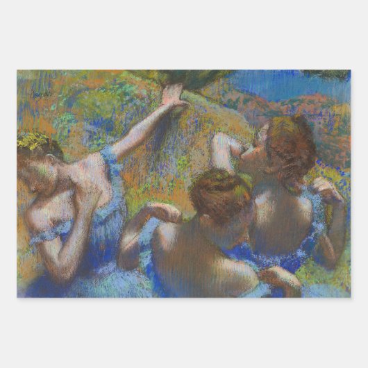 Degas Blue Dancers Pastel Fine Art Masterpiece Geschenkpapier Set (Vorderseite)