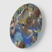 Degas Blue Dancers Pastel Fine Art Masterpiece Große Wanduhr (Winkel)