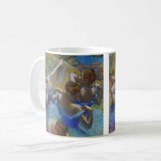 Degas Blue Dancers Pastel Fine Art Masterpiece Kaffeetasse (Vorderseite Links)