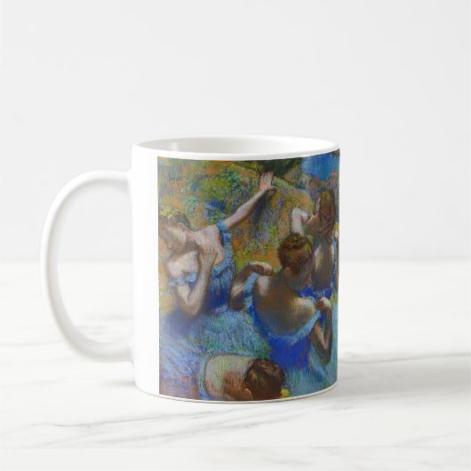 Degas Blue Dancers Pastel Fine Art Masterpiece Kaffeetasse (Links)