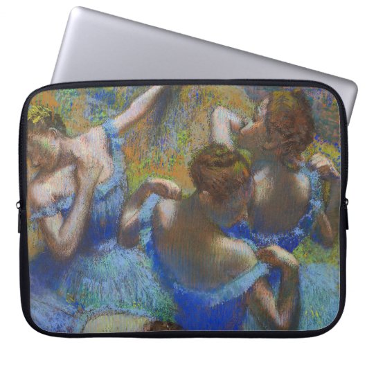 Degas Blue Dancers Pastel Fine Art Masterpiece Laptopschutzhülle (Vorderseite)