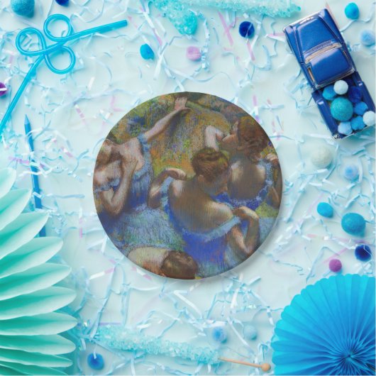 Degas Blue Dancers Pastel Fine Art Masterpiece Pappteller (Party)