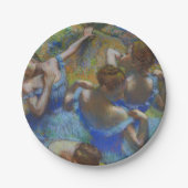 Degas Blue Dancers Pastel Fine Art Masterpiece Pappteller (Vorderseite)