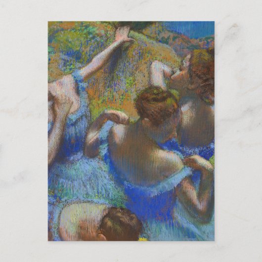 Degas Blue Dancers Pastel Fine Art Masterpiece Postkarte (Vorderseite)