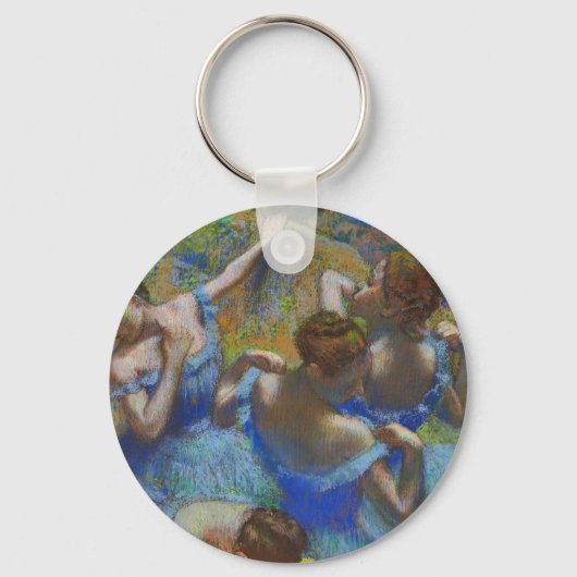 Degas Blue Dancers Pastel Fine Art Masterpiece Schlüsselanhänger (Rückseite)