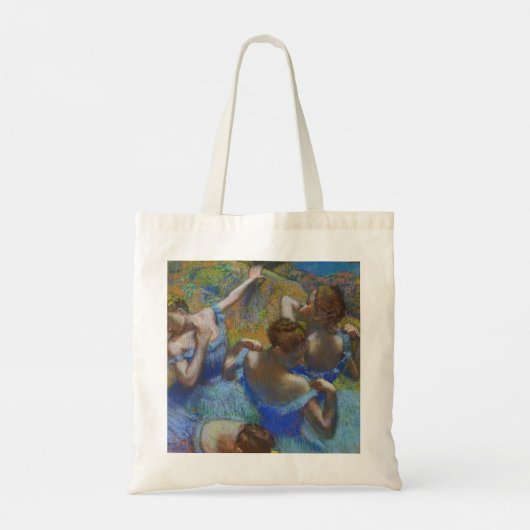 Degas Blue Dancers Pastel Fine Art Masterpiece Tragetasche (Rückseite)