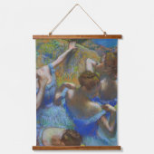 Degas Blue Dancers Pastel Fine Art Masterpiece Wandteppich Mit Holzrahmen (Vorderseite)