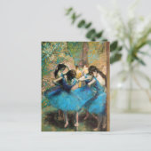 Degas Blue Dancers Postcard Postkarte (Stehend Vorderseite)