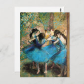 Degas Blue Dancers Postcard Postkarte (Vorne/Hinten)