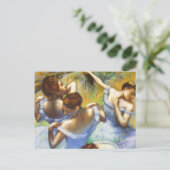 Degas Blue Dancers Postcard Postkarte (Stehend Vorderseite)