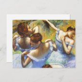 Degas Blue Dancers Postcard Postkarte (Vorne/Hinten)