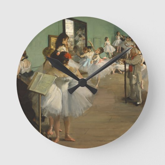 Degas Dance Class Ballet Dancers Ballerina Art Runde Wanduhr (Vorderseite)