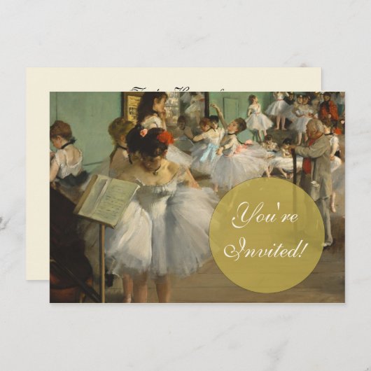 Degas Dance Class Cafè Lugano Einladung (Vorne/Hinten)