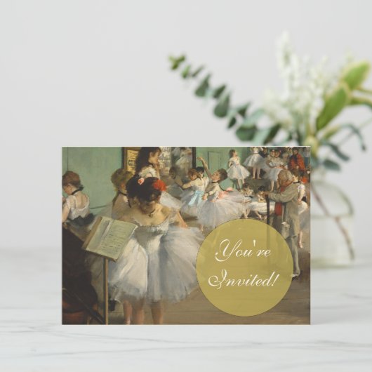 Degas Dance Class Cafè Lugano Einladung (Stehend Vorderseite)