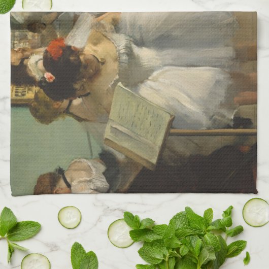 Degas Dance Class Cafè Lugano Handtuch (Gefaltet)