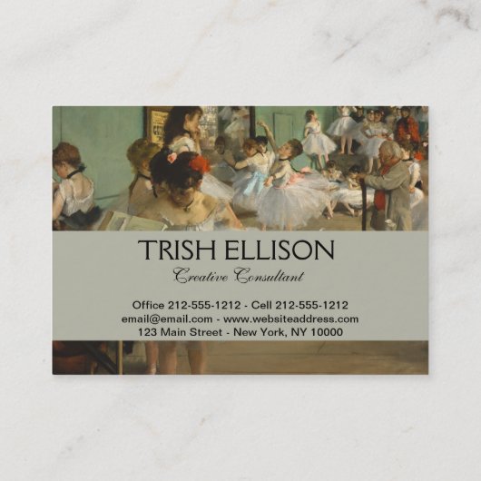 Degas Dance Class Cafè Lugano Visitenkarte (Rückseite)