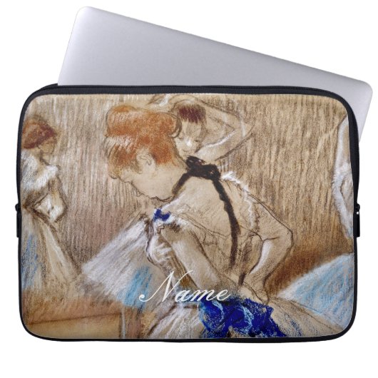 Degas Dancer mit blauem Band Laptopschutzhülle (Vorderseite)