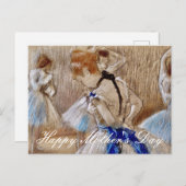 Degas Dancer mit blauem Band Postkarte (Vorne/Hinten)