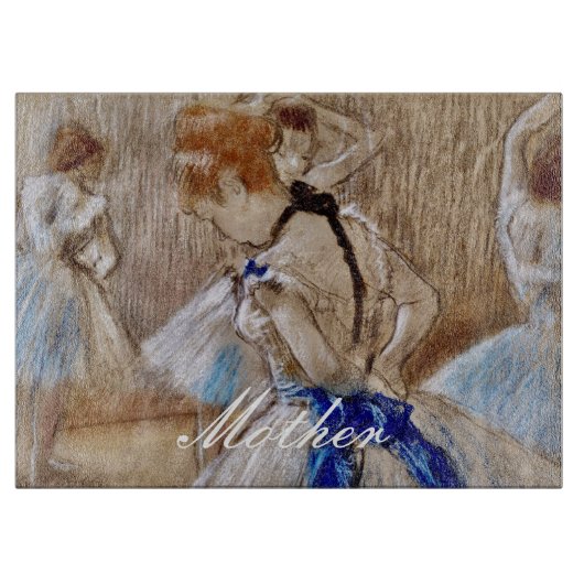 Degas Dancer mit blauem Band Schneidebrett (Vorderseite)