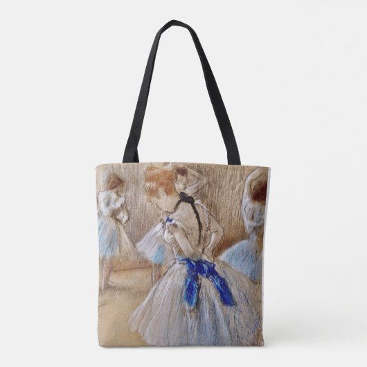 Degas Dancer mit blauem Band Tasche (Rückseite)
