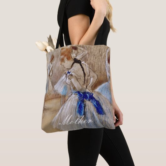 Degas Dancer mit blauem Band Tasche (Von Nahem)